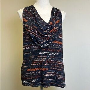 Women's Multicolor Cowl Neck Top